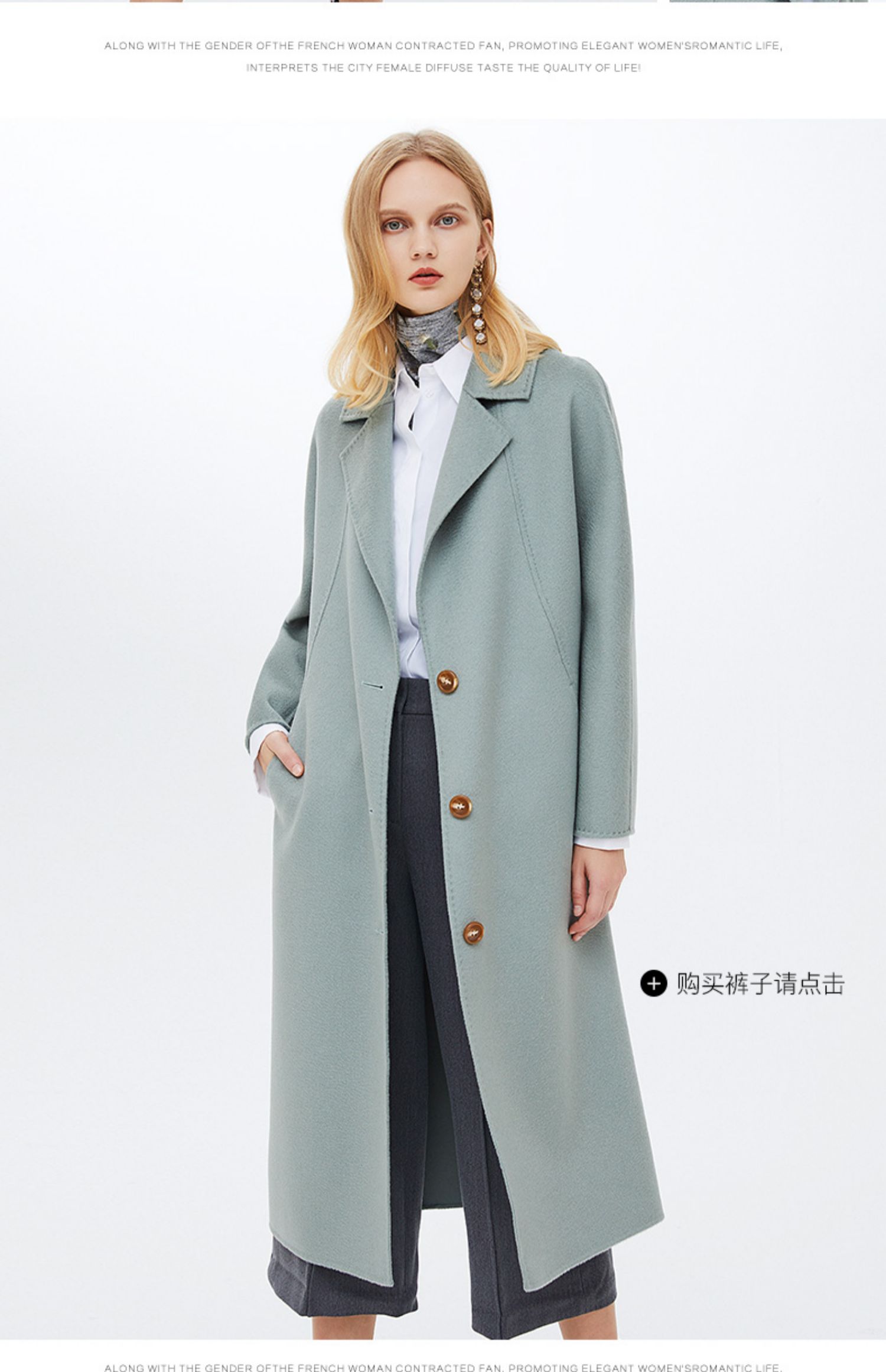 TDEB2019 áo khoác cashmere hai mặt mới áo khoác len nữ Châu Âu nhà hàng nữ Châu Âu thủy triều mỏng - Áo len lót đôi áo khoác cardigan nam
