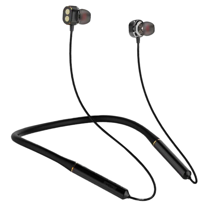 B62 Double - ring ring hanging neck - style Bluetooth headphones magnetic absorption running super long standby wireless neck hanging stereo