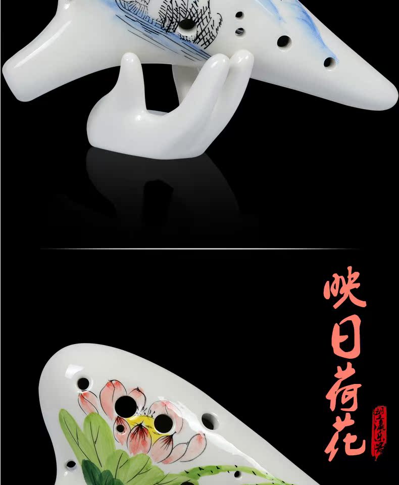 Người mới bắt đầu chơi Ocarina 12 lỗ Alto C đến sáu lỗ AC Ocarina nhạc cụ dân tộc chuyên nghiệp dành cho trẻ em Tao Shu - Nhạc cụ dân tộc sáo tiêu