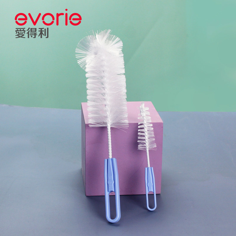 Aideli baby bottle brush 2-piece set cleaning brush Pacifier brush Baby bottle washing nylon brush F01 brush
