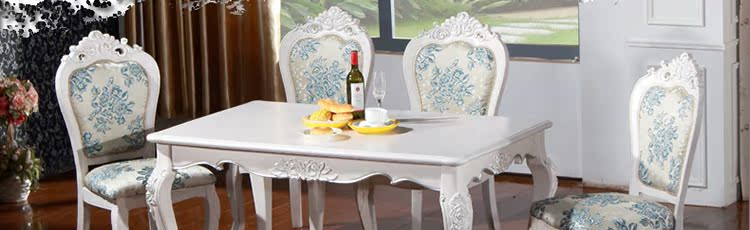 Bàn ăn lớn và nhỏ phong cách châu Âu kết hợp bàn ăn gỗ sồi rắn bàn ăn gỗ phòng khách bàn ghế đá cẩm thạch - Bộ đồ nội thất kệ tivi phòng khách