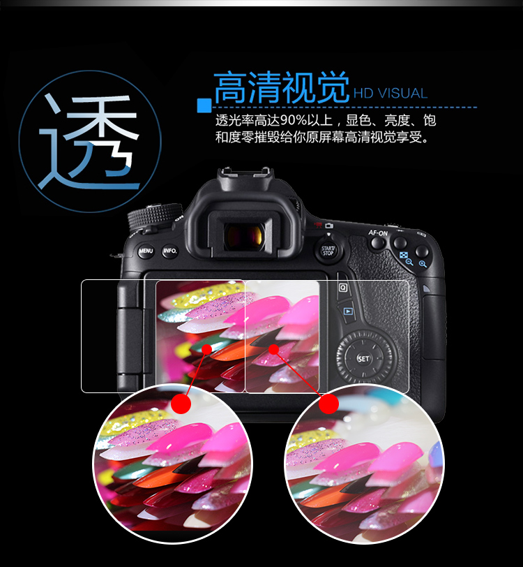 Máy ảnh Canon DSLR phim cường lực 100D 200D 600D 700D 750D 760D 800D phim màn hình - Phụ kiện máy ảnh kỹ thuật số balo peak design