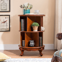 American light luxury solid wood round table placed bookcase European style American country solid wood Round Table
