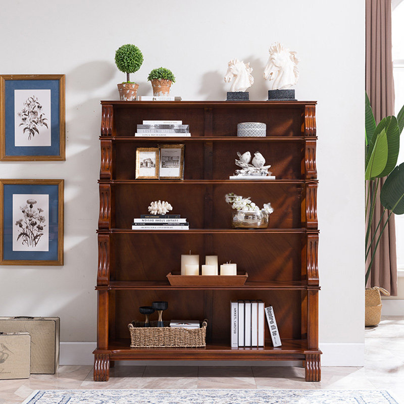 Meng Han American Solid Wood Shelves Ornament Shelve Shelve American Book Room Bookshelves European-style Bookcase