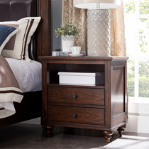 American country old solid wood bedside table modern minimalist side storage cabinet Cabinet Cabinet bedroom furniture