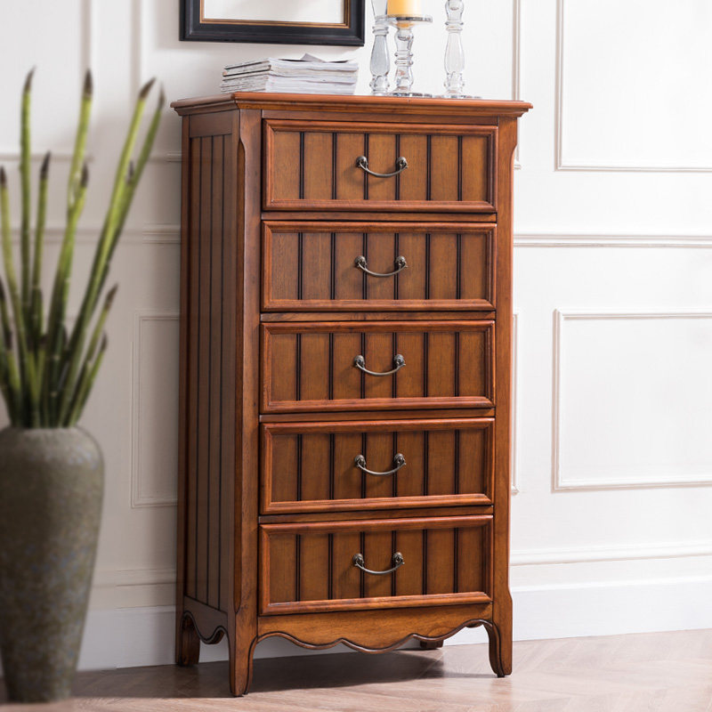 Meng Han American classical chest cabinet storage cabinet storage cabinet furniture American solid wood 5 chest cabinet