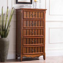 Meng Hanmei style classical chest cabinet locker storage cabinet Cabinet chest furniture American solid wood 5 bucket cabinet