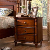 American solid wood bedside table antique old solid wood bedside table antique European bedside cabinet