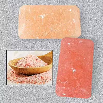 Salt stone Himalayan natural massage salt stone Rose bath salt block Mineral salt sterilization handmade hot compress health salt stone