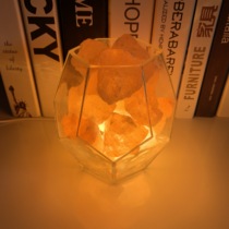 Himalayan crystal salt lamp Creative simple modern bedroom bedside lamp Warm table lamp Dimming night light gift