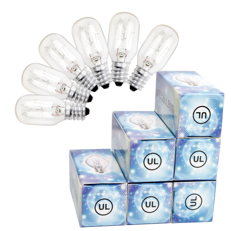 Refrigerator bulb 15W incandescent lamp screw e14 range hood microwave oven lighting suction crystal salt lamp universal