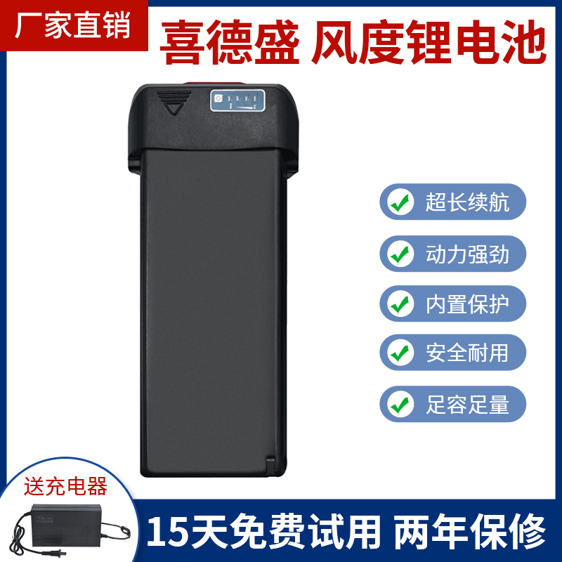 36V10AH Heard Sheng Wind Degree 2 2S Electric Vehicle Lithium battery retrofitted bicycle rear clothes hanger Batteries Battery-Taobao