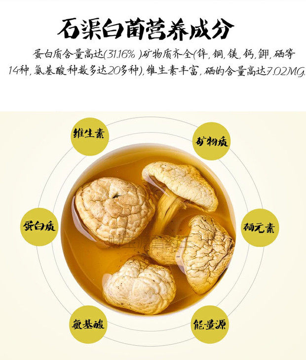 Stone Culvert White Fungus Ganzite Production Authentic Plateau Wild Yellow Mushrooms 2021 Dry stock Cooking Soup Nourishing 100g