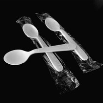 Thickened disposable spoon Dessert spoon Soup spoon Large soup rice spoon Takeaway spoon Independent packaging large white spoon