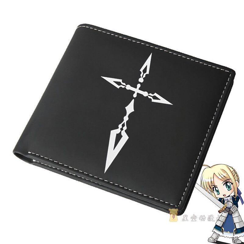 Fate Stay Night Merchandise Wallet Fate/Stay Night King Arthur Saber Anime Wallet Short Wallet