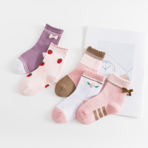 【5双装】儿童袜子A类纯棉中筒袜子