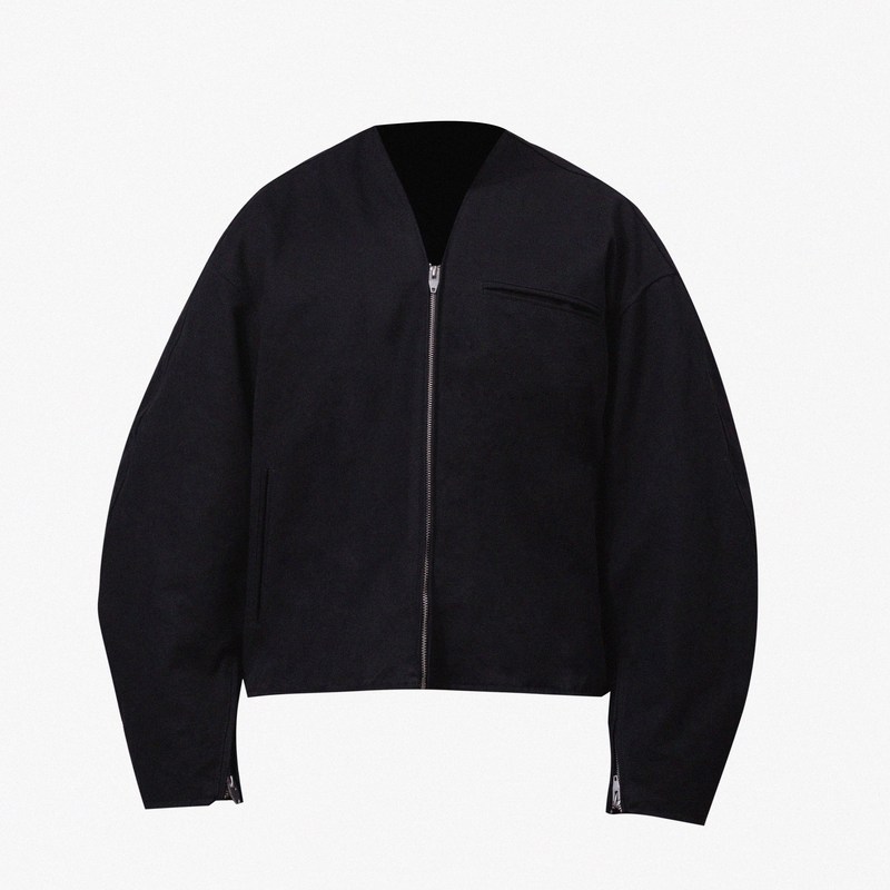 Dmlior Collarless Silhouette Jacket