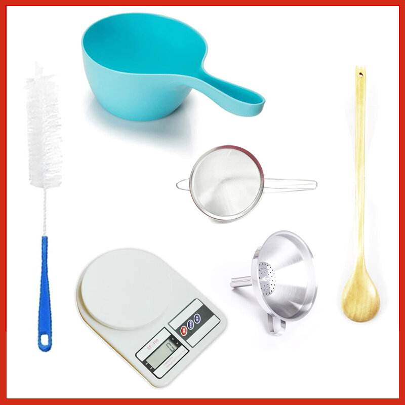 Yeast mother makes enzyme special tool 6-piece set long bottle brush funnel water scoop filter mesh stirring spoon electronic scale