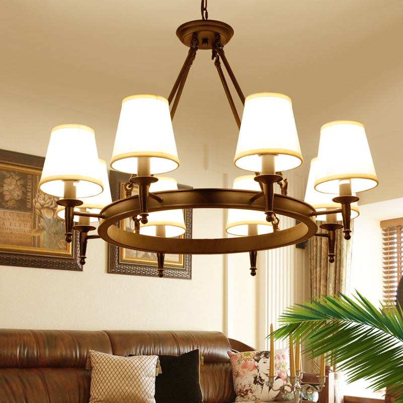 Usd 210 55 American Village Wrought Iron Chandelier Bronze Simple American Village Wrought Iron Chandelier Bronze Simple European Retro Living Room Dining Bedroom Lighting Atmosphere