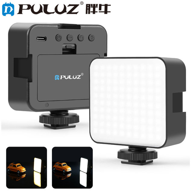 PULUZ fat cow three color temperature 5W mini fill light pocket light digital camera photo light hot shoe led square