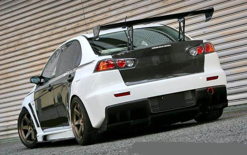 Carbon Fiber Lancer EVO X-Wing God Tail Cap