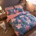 Coral nhung bốn mảnh mùa thu và mùa đông dày flannel cotton quilt tấm bìa loại flannel giường