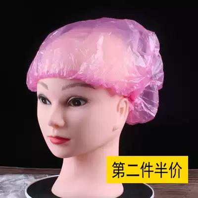 Beauty salon special disposable shower cap waterproof 100 headgear household plastic heating and baking hat supplies female models