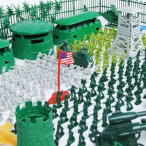 1:72 Soldier man model set toy environmental protection plastic doll Childrens puzzle military scene small soldier