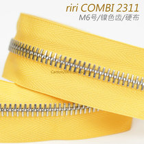 Original clothing Swiss riri zipper M6 Number of metal zipped nickel color COMBI 2311 hard cloth