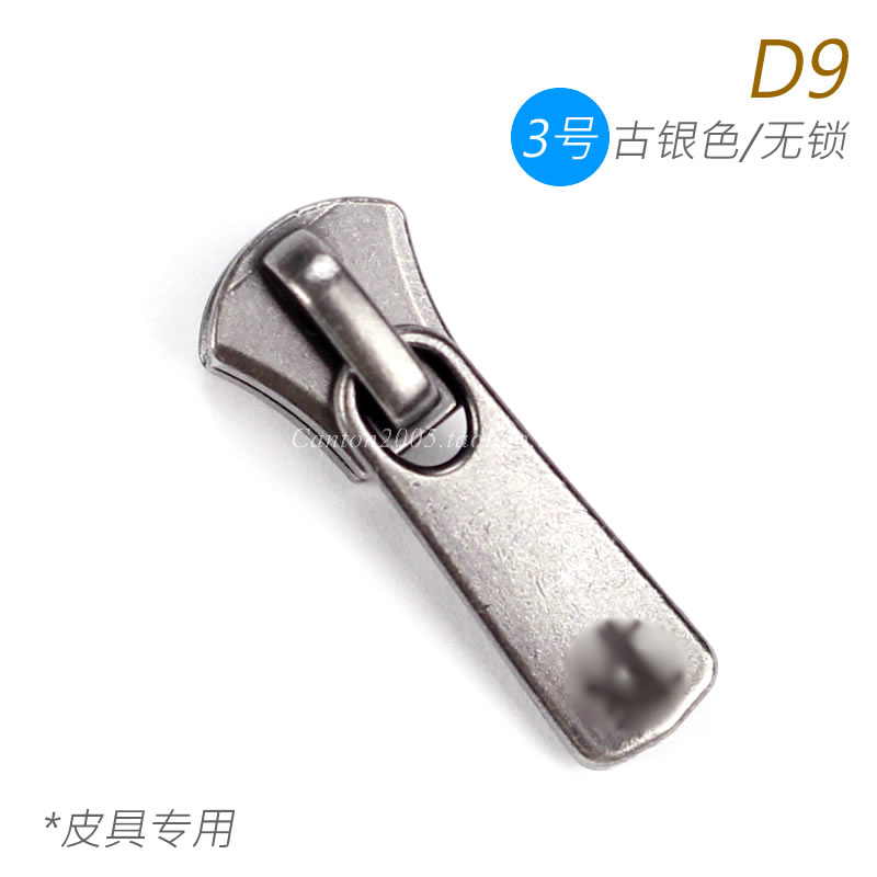Japan EX series No. 3 metal zipper head for leather goods DF2E ancient silver D9