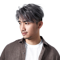 Rebecca Wig Mens Real Hair Hair Piece Texture Short Hair Fully Hand-woven Fluffy Stylish Trendy Color Fashion Replacement Hair Piece