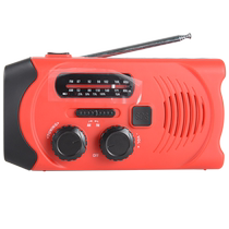 Hand-cranked radio solar powered LED flashlight SOS emergency alarm emergency supplies combat readiness power bank