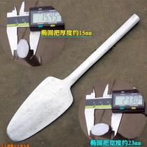 Handmade stainless steel brick knife round head double-sided brick knife thickened masonry knife oval handle trowel knife spring all-steel fish spine brick knife