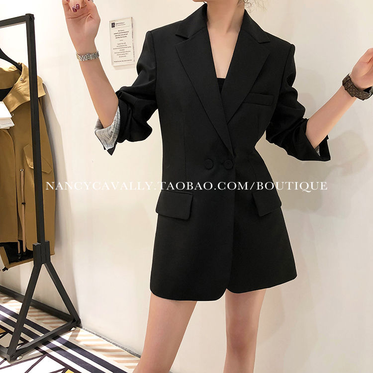 Mùa thu 2018 của phụ nữ mới thiết kế sang trọng len màu rắn nhỏ phù hợp với áo khoác lỏng shop quần áo nữ