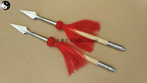 White Wax Pole Double Gun Martial Arts Double Shot Double Head Short Gun Single Gun Big Gun Shaolin Double Gun Childrens Gun Show Gun
