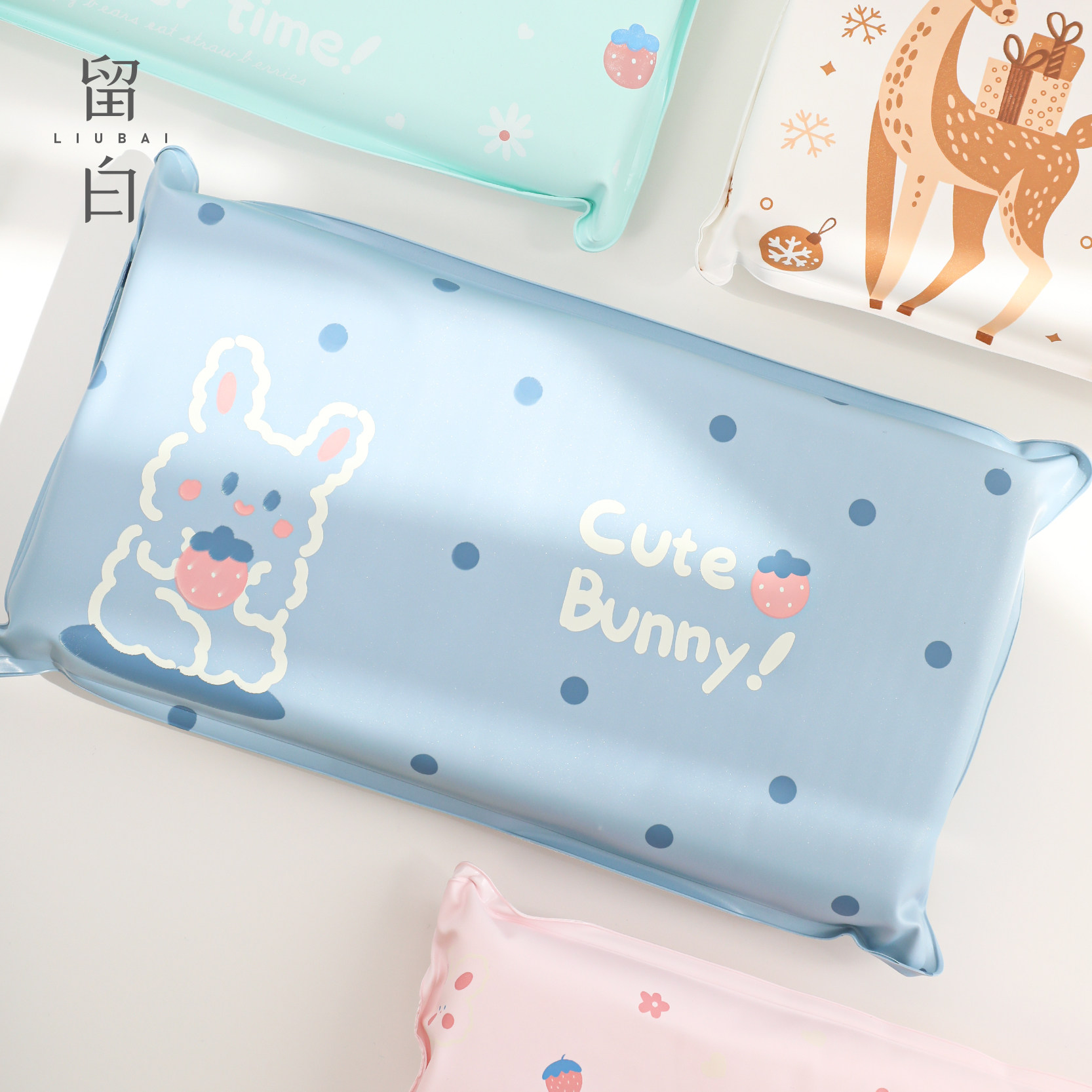 Stay White Summer Ice Pillows Cute Cartoon Adult Students Afternoon Nap Water Pillow Ice Crystal Free Water Gel Cooling Ice Mat