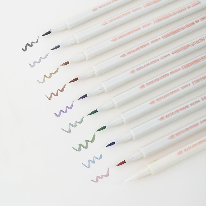 sta paint pen Fine metal pearlescent color pen Flash mark paint pen DIY album hand account graffiti pen
