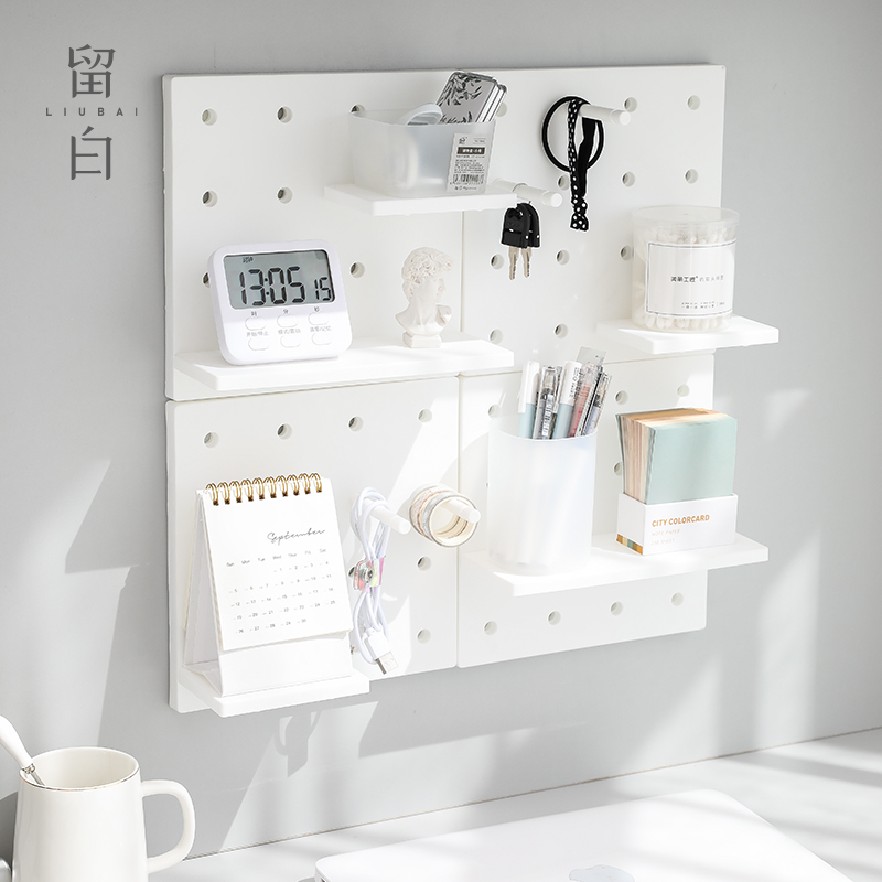 Leave White Blind Box Dongle Board Free of perforated walls Shelve Wall Shelve Wall Containing Board Model Display Shelf