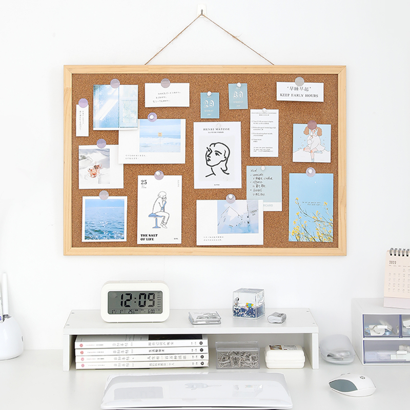 Cork board message board photo background wall decoration college dormitory note show creative table felt stickers