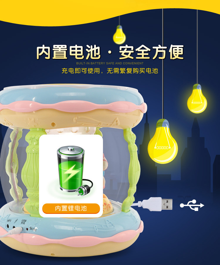Em bé nhạc dùi cui điều khiển từ xa câu chuyện tay trống câu đố băng chuyền lớn nhạc cụ đồ chơi có thể sạc lại đồ chơi cho trẻ sơ sinh