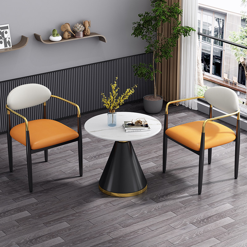 Light Extravagant Talks Table And Chairs Combined Milk Tea Shop Café Sofa Reception Area Casual Guests Small Round Table Business Table And Chairs