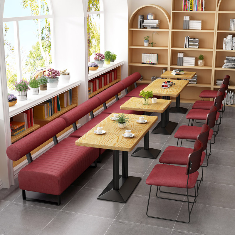 Nordic Industrial Wind Iron Art Chair Hamburger Milk Tea Shop Casual, leaning against wall Seat Sofa Double in talks for table and chairs