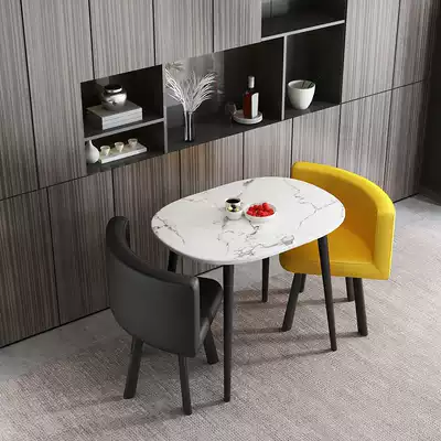 Simple reception table and chair combination negotiation table Shop comfortable meeting office leisure home dining table Nordic wrought iron