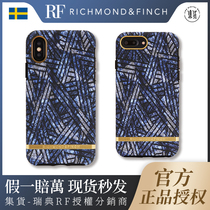 RF denim Richmond Finch applies Apple iPhones eXsMax blue 6P7P8Plus mobile phone shell X female