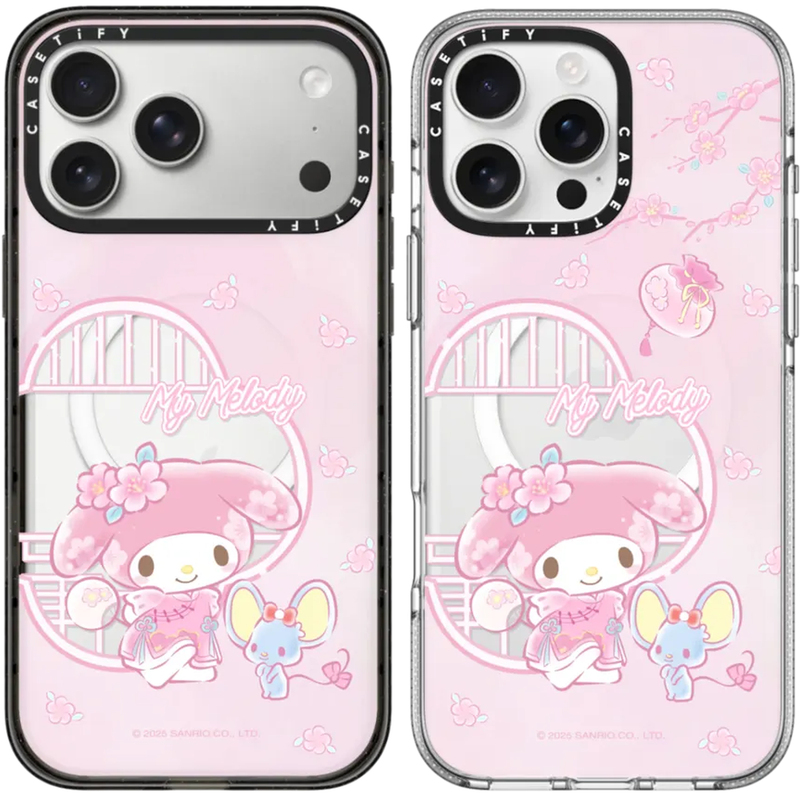 In-Stock Casetify Sanrio Family Spring Cherry Blossom Dance Case for Apple iPhone 17 Pro Max, 16 Pro, My Melody, 15 Sakura, 14 New Model, 13 Magnetic, 12 Pm/P Case, Shockproof