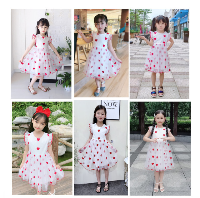 Girls dress summer dress 2022 new foreign style children's summer 5 little girls 6 tutu skirts 7 princess skirts 8 years old