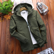 2020 detachable hat jacket mens spring and autumn thin large size old mens coat outdoor casual assault jacket men