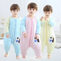 Bộ đồ ngủ cho bé Xiêm Thu / Đông 1-2-3 Năm Trẻ em chân dày Túi ngủ Nam và nữ Baby Cotton Chống Kicking đồ thú cho bé