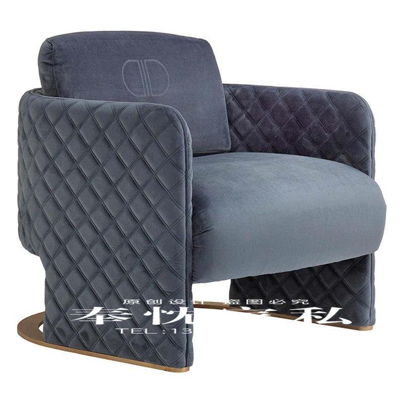 Light Extravagant New Birch Velvet Fabric Modern Minimalist Casual Chair Nordic Combined Tiger Chair Hotel Sample Room Reception Chair