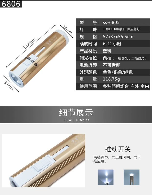 Speed ​​Sen led sạc pin nhỏ ngoài trời Đi bộ đường dài cắm trại đêm câu cá nhà khẩn cấp chiếu sáng đèn pin siêu nhỏ